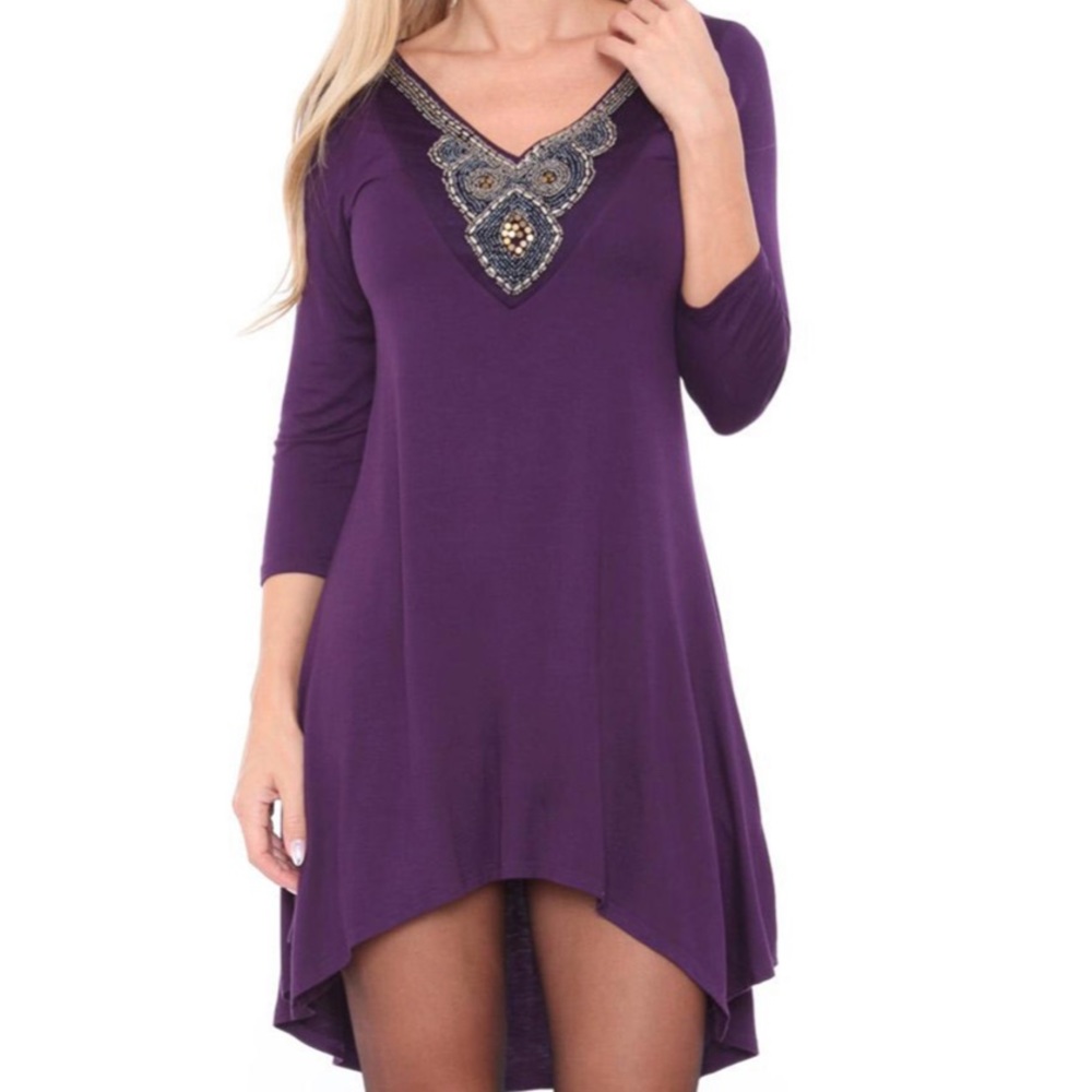 EMBROIDERED TUNIC TOP/DRESS - Picture 3 of 5